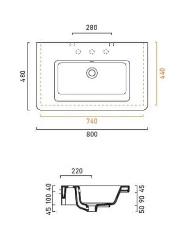 Catalano izlietne New Light 80