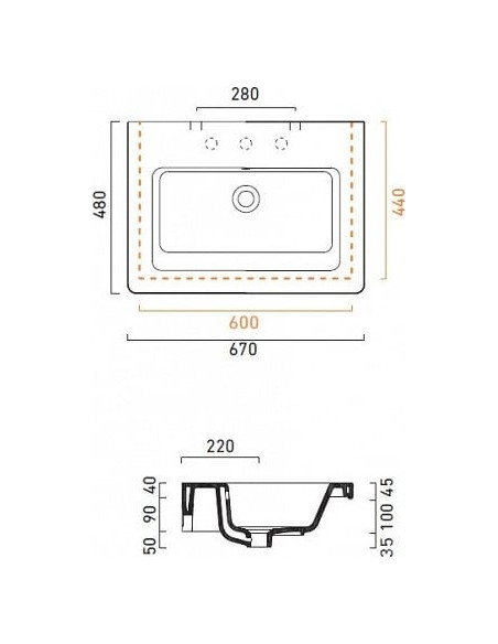 Catalano izlietne New Light 67