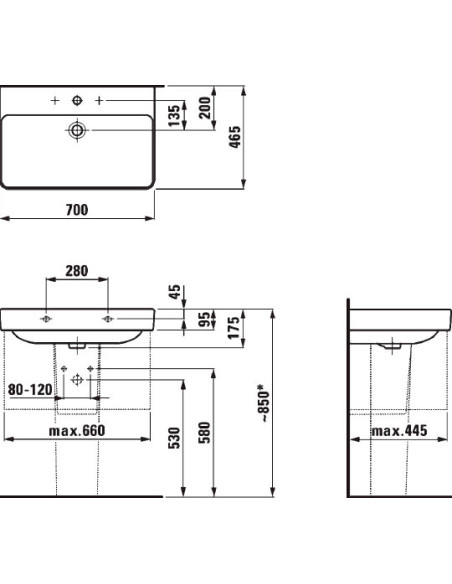 Laufen izlietne Pro S 8.1096.7.000.104.1 - 29
