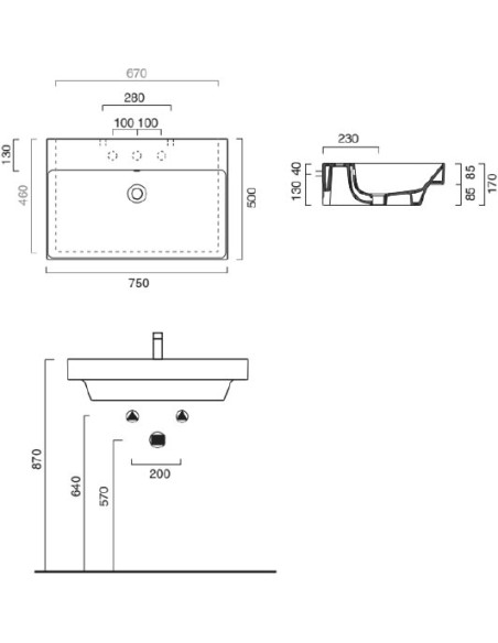 Catalano izlietne Zero 175ZP00