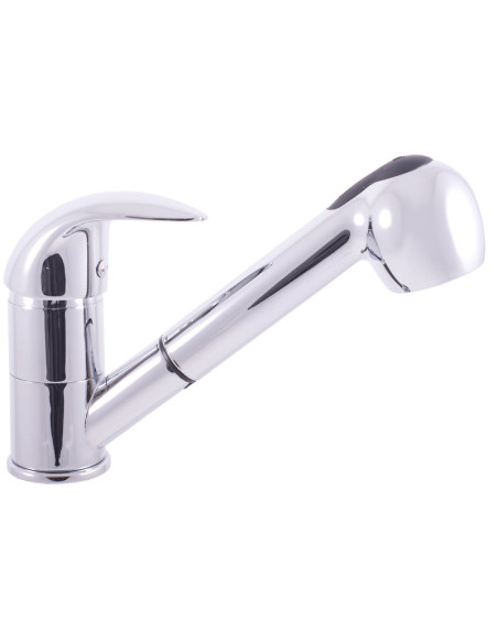 Sink lever mixer with pull-out shower-head for low-pressure water heater CHROME - Barva Chrom,Rozměr 3/8''