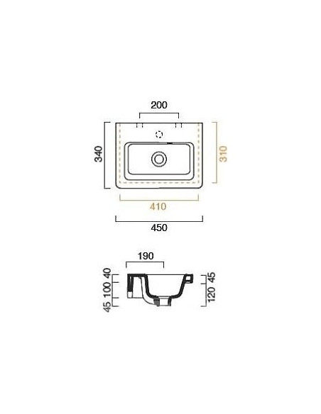 Catalano izlietne roku mazgāšanai New Light 45