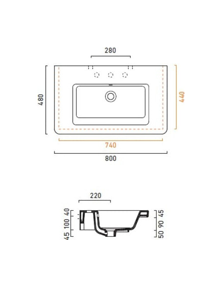 Catalano izlietne New Light 80