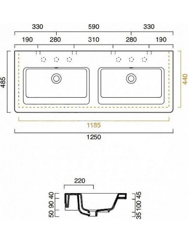 Catalano izlietne New Light 125