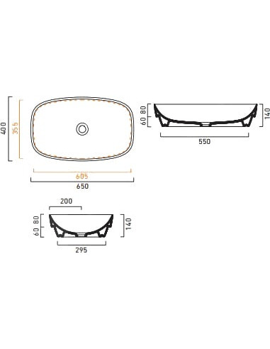 Catalano izlietne Green Lux 65x40