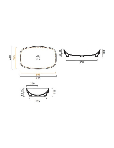 Catalano izlietne Green Lux 65x40