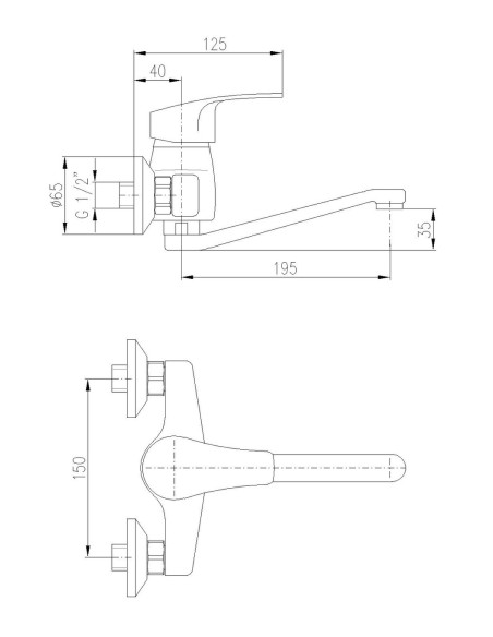 Sink lever mixer KONGO - Barva chrom,Rozměr 100 mm