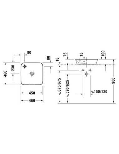 Duravit izlietne roku mazgāšanai Cape Cod...