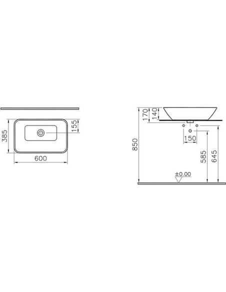 VitrA izlietne Geo 4425B003 - 4