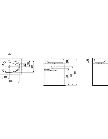 Laufen izlietne Palomba 8.1680.3.000.104.1 - 8 Laufen izlietne Palomba 8.1680.3.000.104.1 - 8