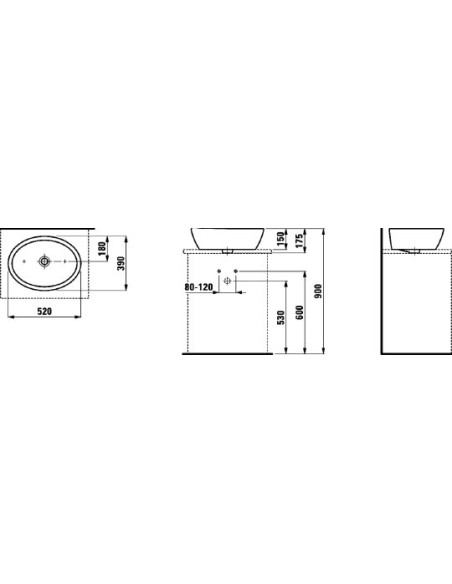 Laufen izlietne Pro 8.1296.4.000.109.1 - 8