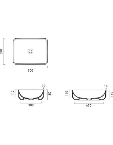 Catalano izlietne Green 50x38