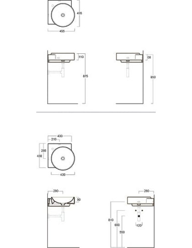 Simas izlietne roku mazgāšanai Flow FL24