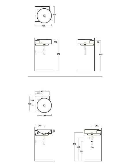 Simas izlietne roku mazgāšanai Flow FL24