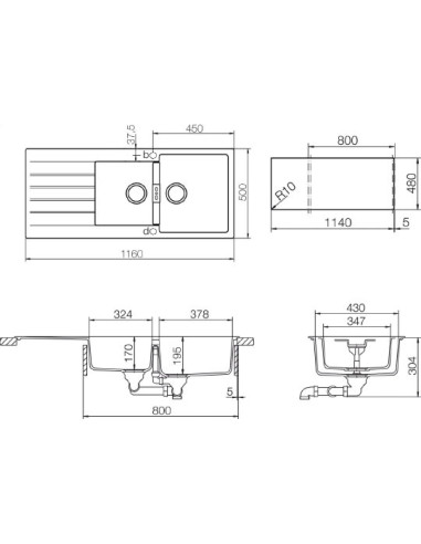 Schock virtuves izlietne Signus 80D (D-200)