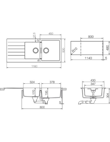 Schock virtuves izlietne Signus 80D (D-200)