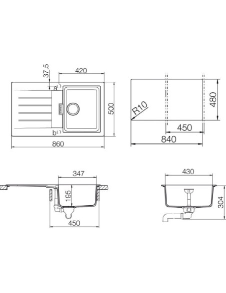 Schock virtuves izlietne Primus 45D (D-100)