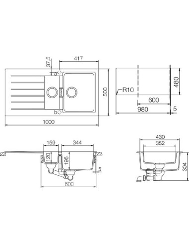 Schock virtuves izlietne Signus 60D (D-150)
