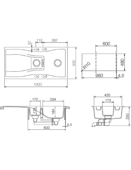 Schock virtuves izlietne Waterfall 60D (D-150)