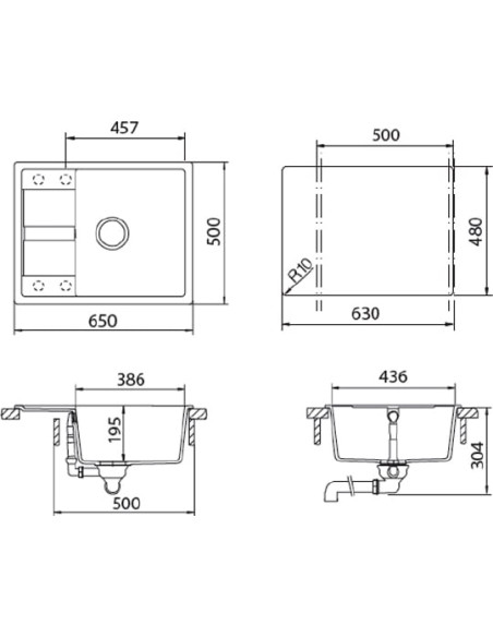 Schock virtuves izlietne Optima 50D