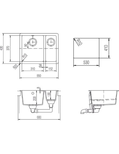 Schock virtuves izlietne Soho 60 Plus (N-150)