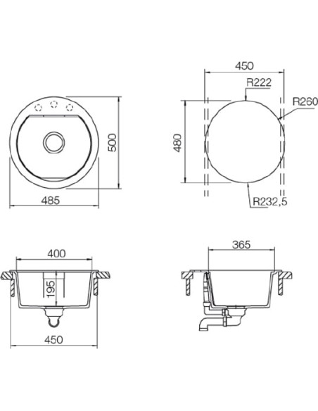 Schock virtuves izlietne Calypso 45