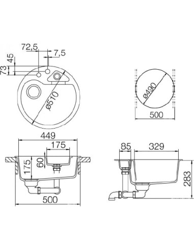Schock virtuves izlietne Classic 50 (R-100)