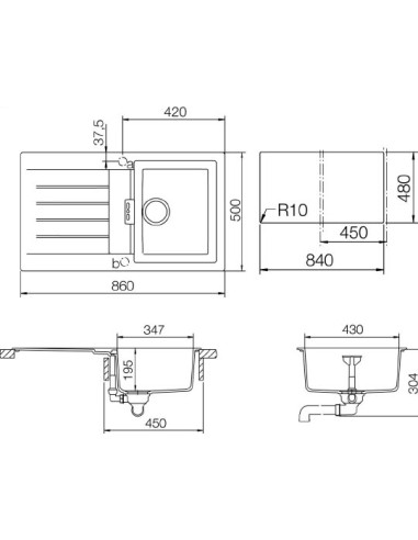 Schock virtuves izlietne Signus 45D (D-100)