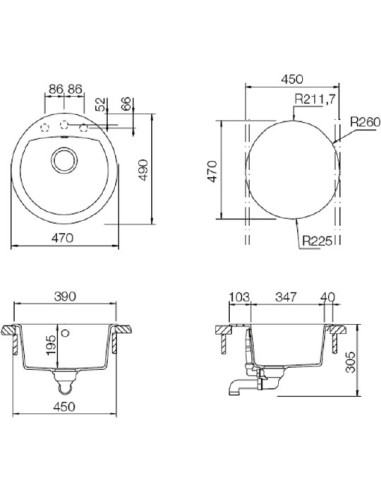 Schock virtuves izlietne Eclipse 45