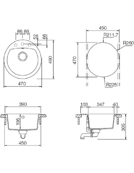 Schock virtuves izlietne Eclipse 45