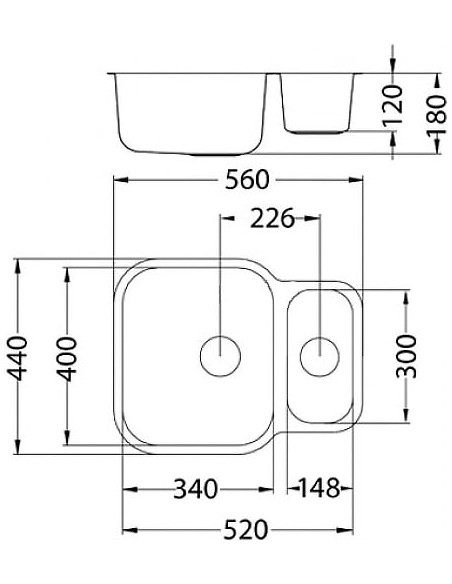 Alveus virtuves izlietne Duo 70