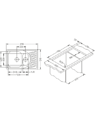 Alveus virtuves izlietne Elegant 110