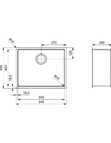 Reginox virtuves izlietne New York 50x40 LUX...