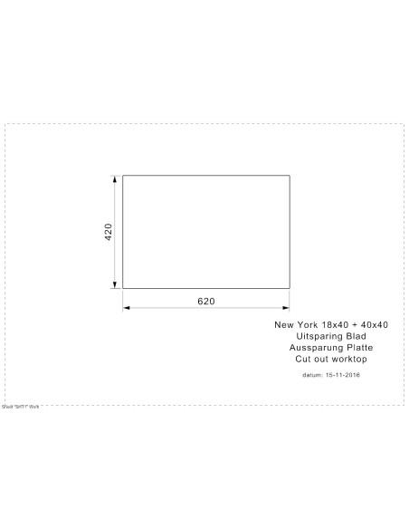 Reginox virtuves izlietne New York 18x40+40x40 LUX 3,5" L
