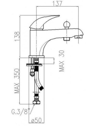 Смеситель для кер.раковины(корпус) 1052, PANTHER