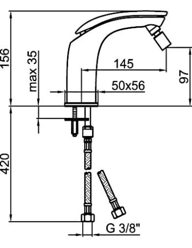Webert bidē jaucējkrāns Aria AI840102844081