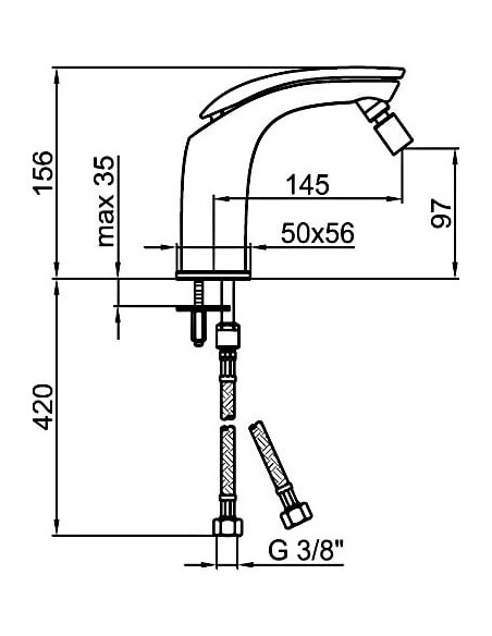 Webert bidē jaucējkrāns Aria AI840102015082