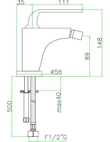 Fiore bidē jaucējkrāns Koko 87CR5536