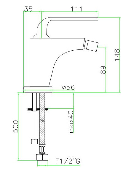 Fiore bidē jaucējkrāns Koko 87CR5536