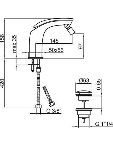 Webert bidē jaucējkrāns Aria AI840102844 белый