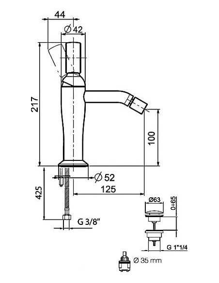 Webert bidē jaucējkrāns Opera OA840102985