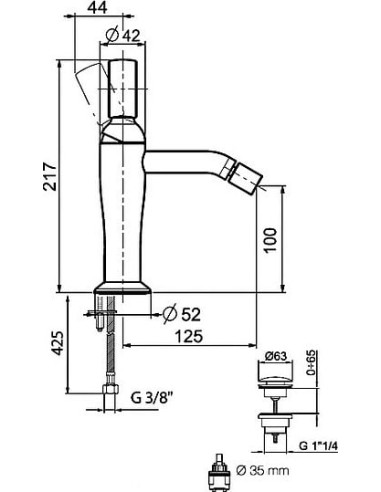 Webert bidē jaucējkrāns Opera OA840102980