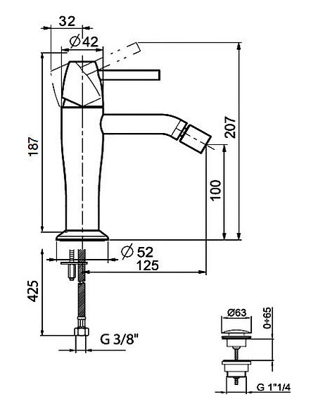 Webert bidē jaucējkrāns Opera moderna OE840102985