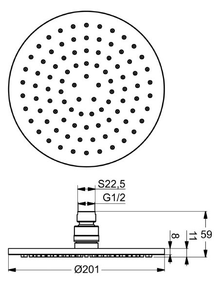 Ideal Standard augšējā duša IdealRain B9442AA