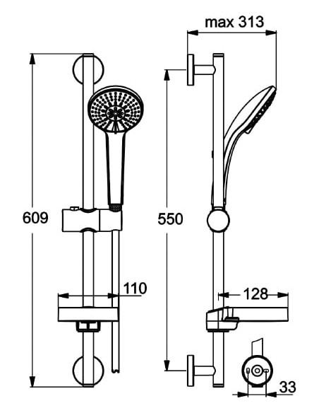Ideal Standard dušas komplekts IdealRain B9415AA