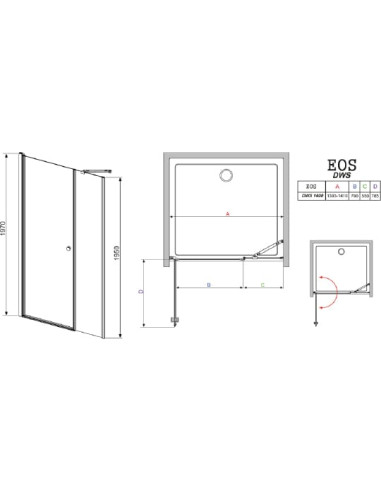 Radaway dušas durvis EOS DWS