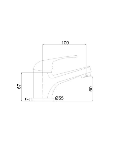 Keramiskās izlietnes krāns ar noteci MG-6261, URANS