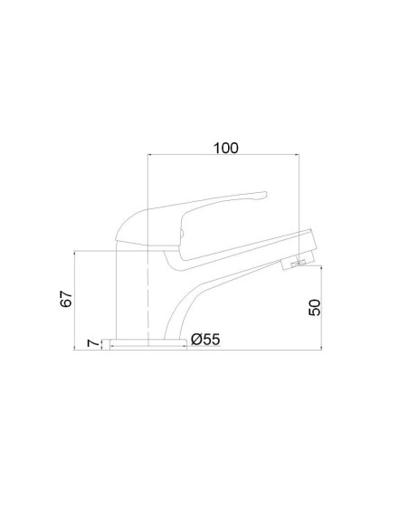 Keramiskās izlietnes krāns ar noteci MG-6261, URANS