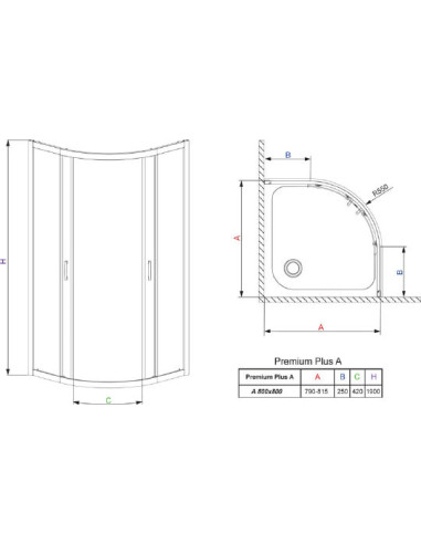 Radaway dušas stūris Premium Plus A