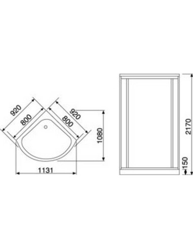 DUSCHY Tvaika dušas kabīne 6106, 92x92x217 cm